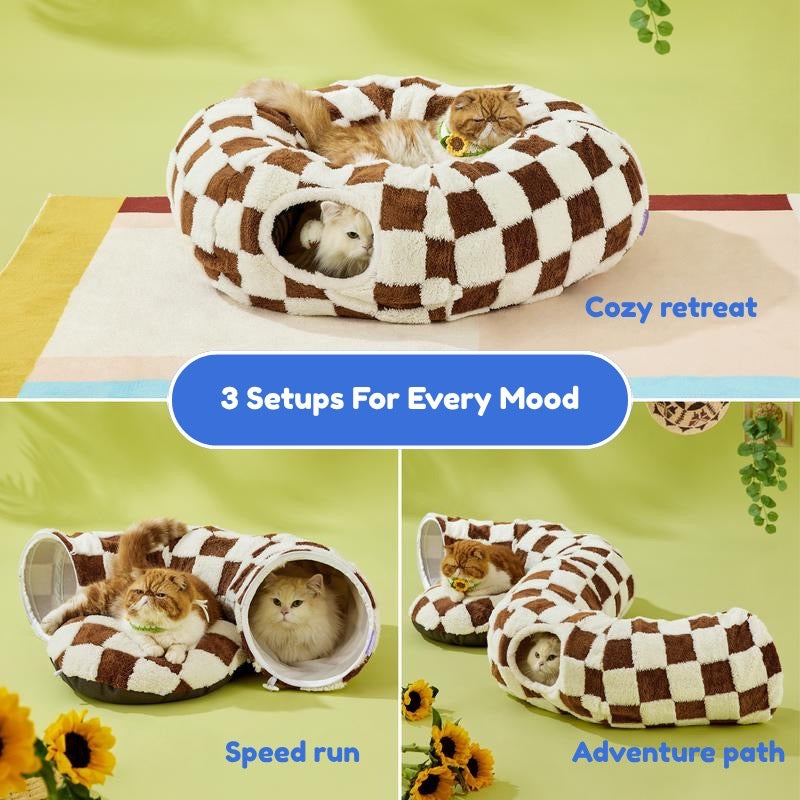 3-in-1 Cat Tunnel Bed