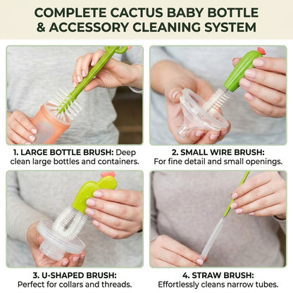 4-in-1 CactiGuard™ Bottle Brush Set