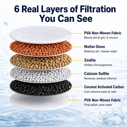 OMUNOS 6 Layer Faucet Filtration System