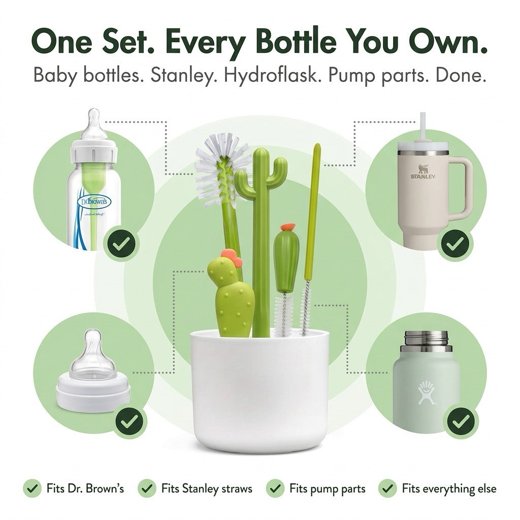 4-in-1 CactiGuard™ Bottle Brush Set