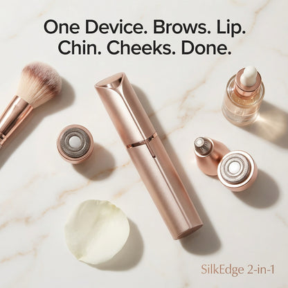 SilkEdge 2-in-1 Facial Hair Remover & Eyebrow Trimmer