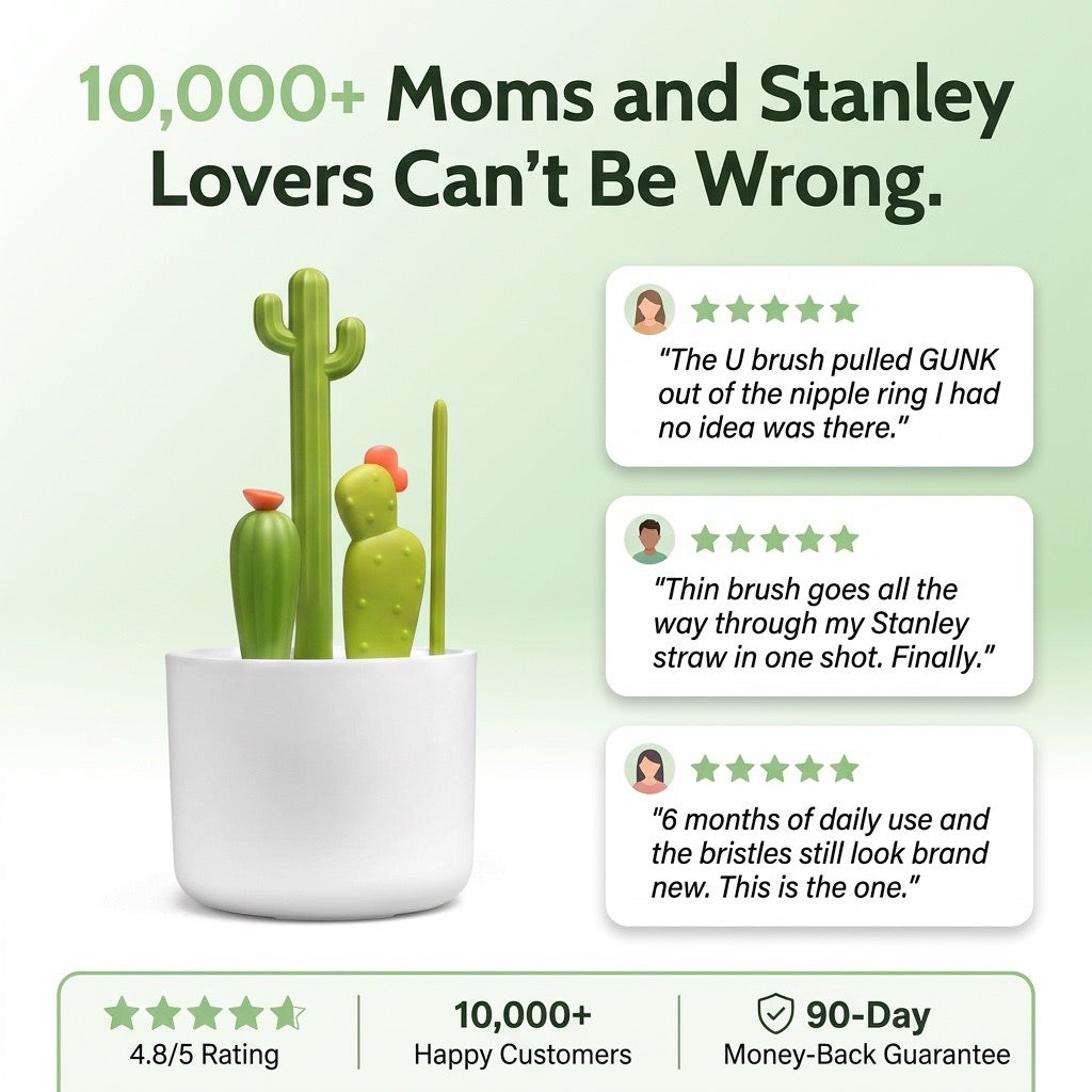 4-in-1 CactiGuard™ Bottle Brush Set