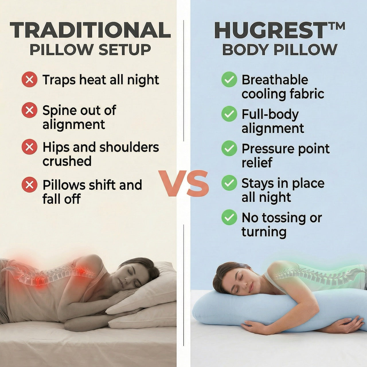 Ergonomic Body Pillow