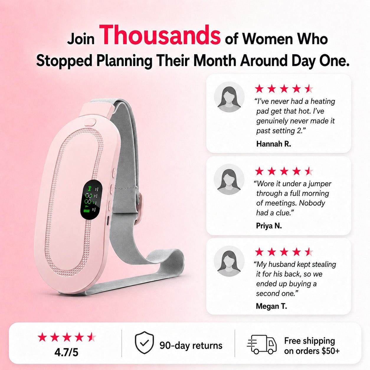 OMUNOS 2-in-1 Cramp & Period Relief Pro